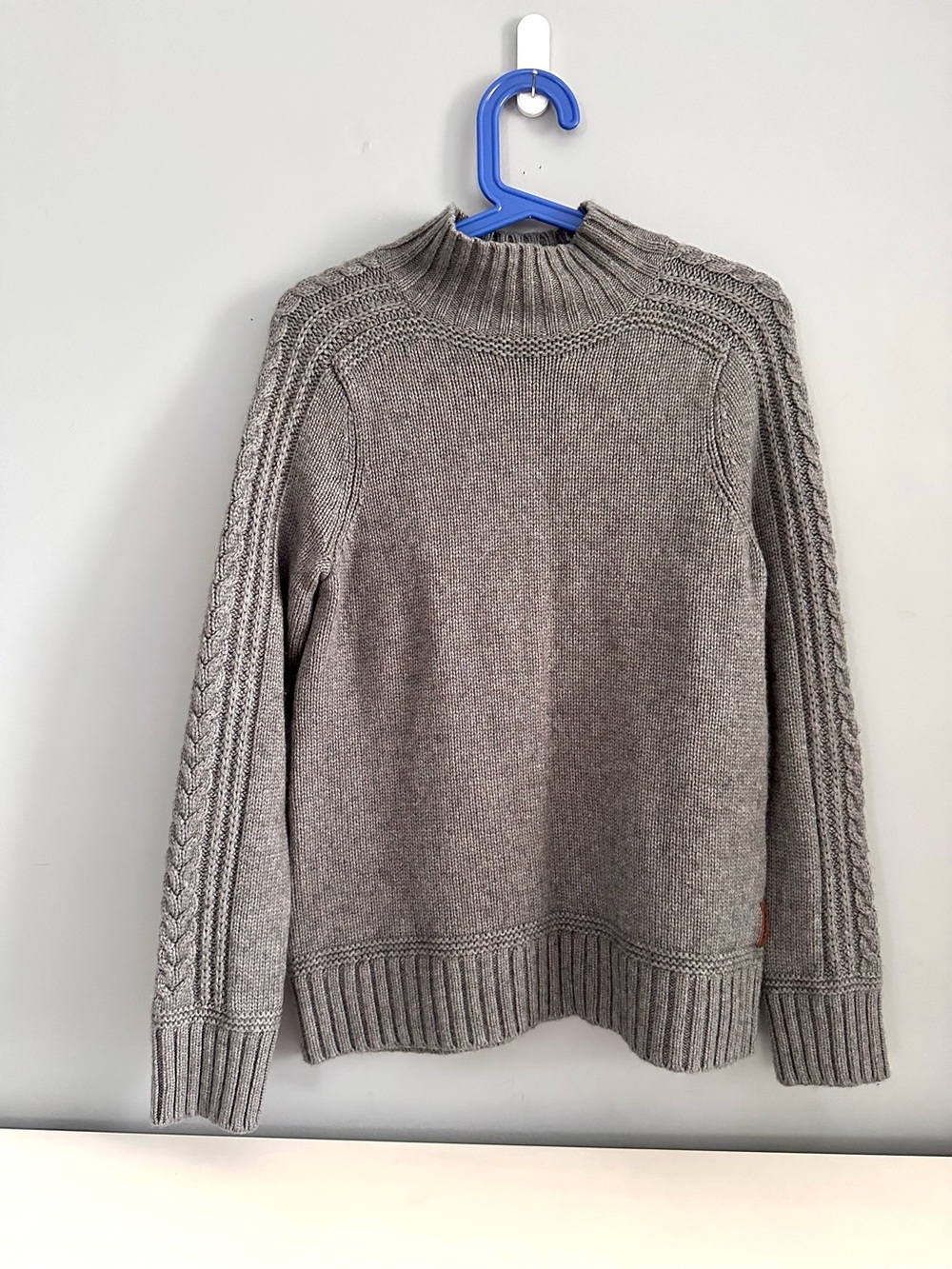 ROOTS - Women’s, Grey, Cashmere Mix, Wool, Sweater, Size M, Mock Neck,